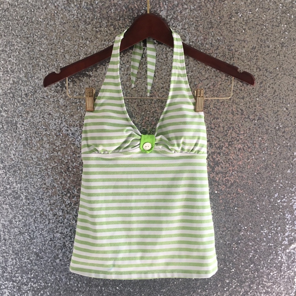 SO Striped Tankini Swim Top—Size Small